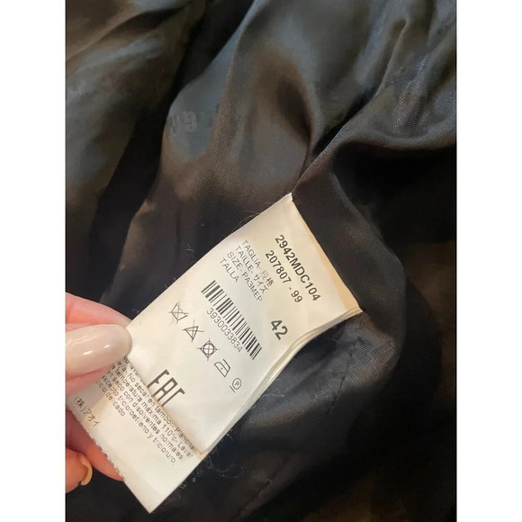 MSGM Wool Trench Coat in Black 42 Medium New long Jacket - Picture 8 of 10